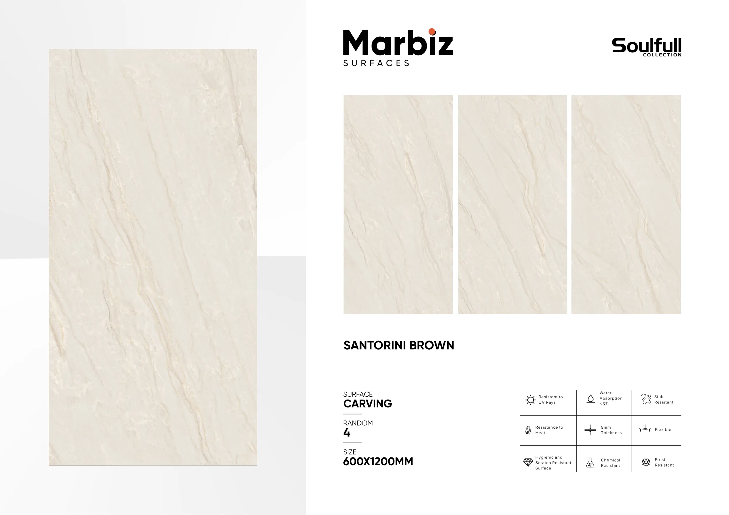 Soulfull 600x1200mm Carving Random - Design 96 - 600x1200mm Carving
