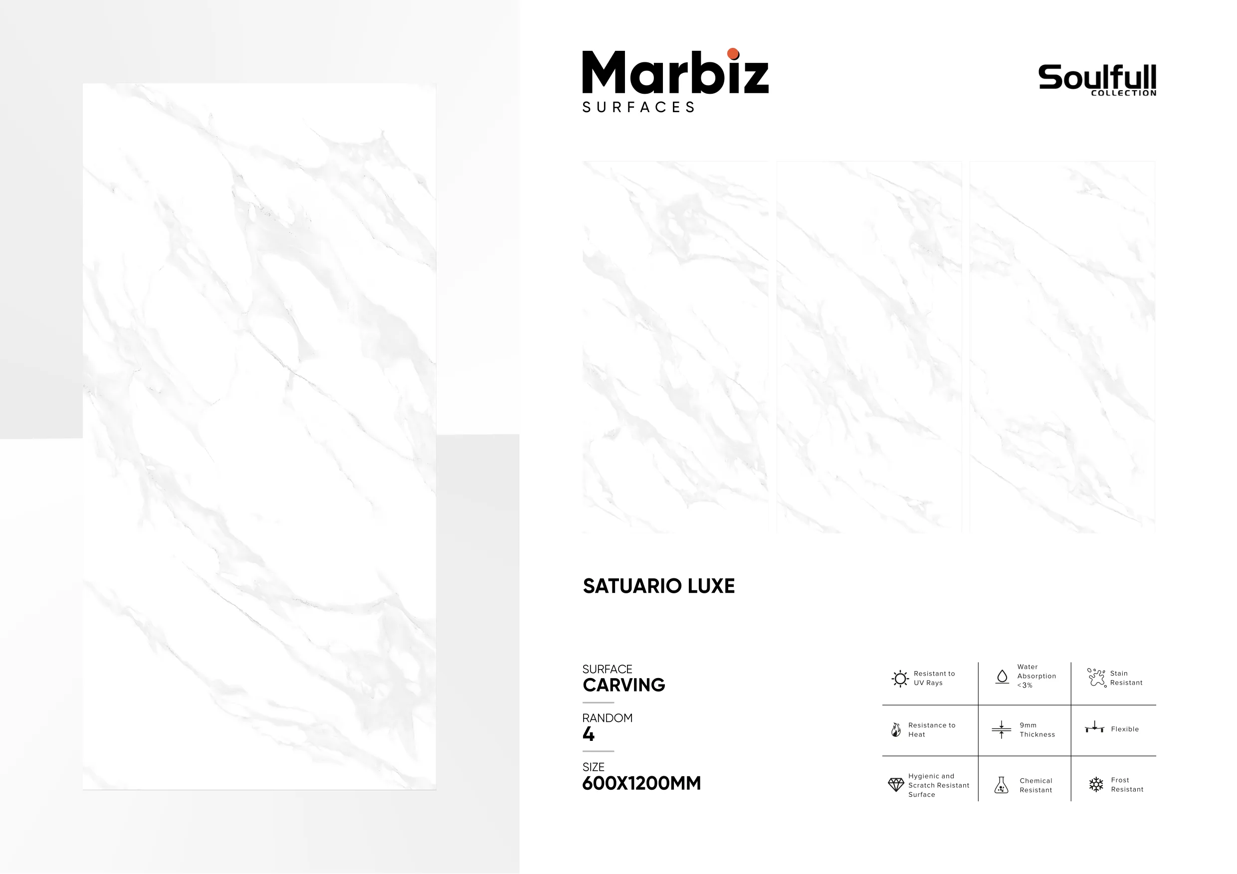 Soulfull 600x1200mm Carving Random - Design 98 - 600x1200mm Carving