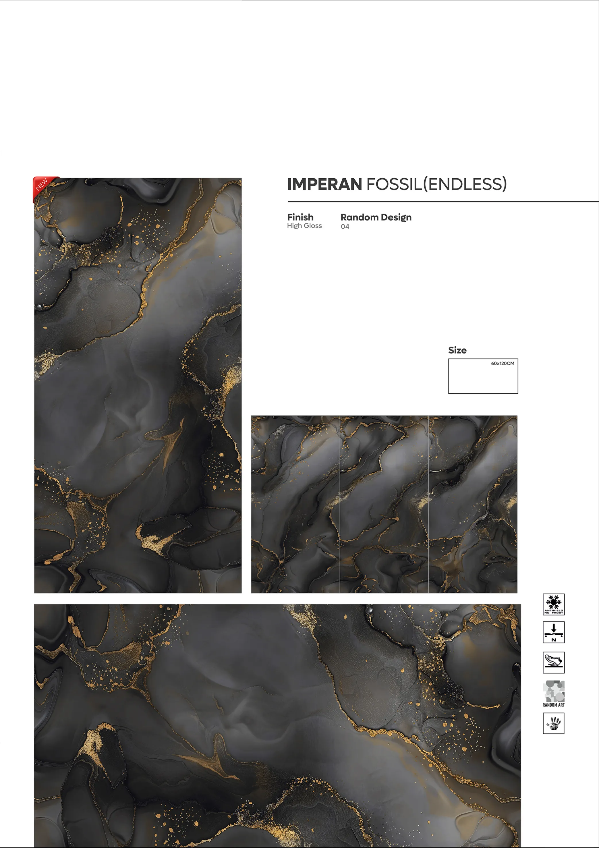 NORMAL HIGH GLOSSY - Design 4 - 600x1200mm High Gloss