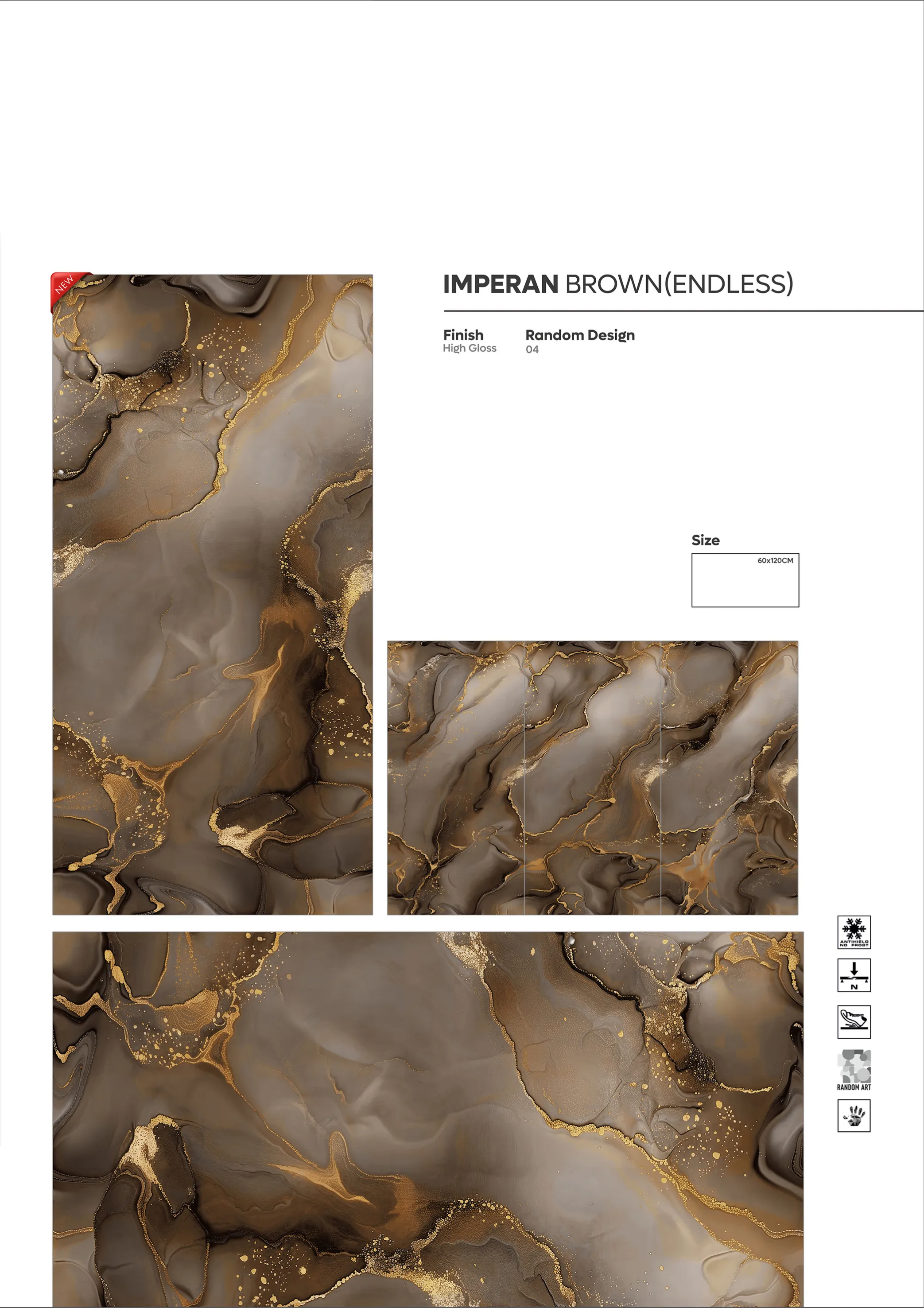 NORMAL HIGH GLOSSY - Design 5 - 600x1200mm High Gloss