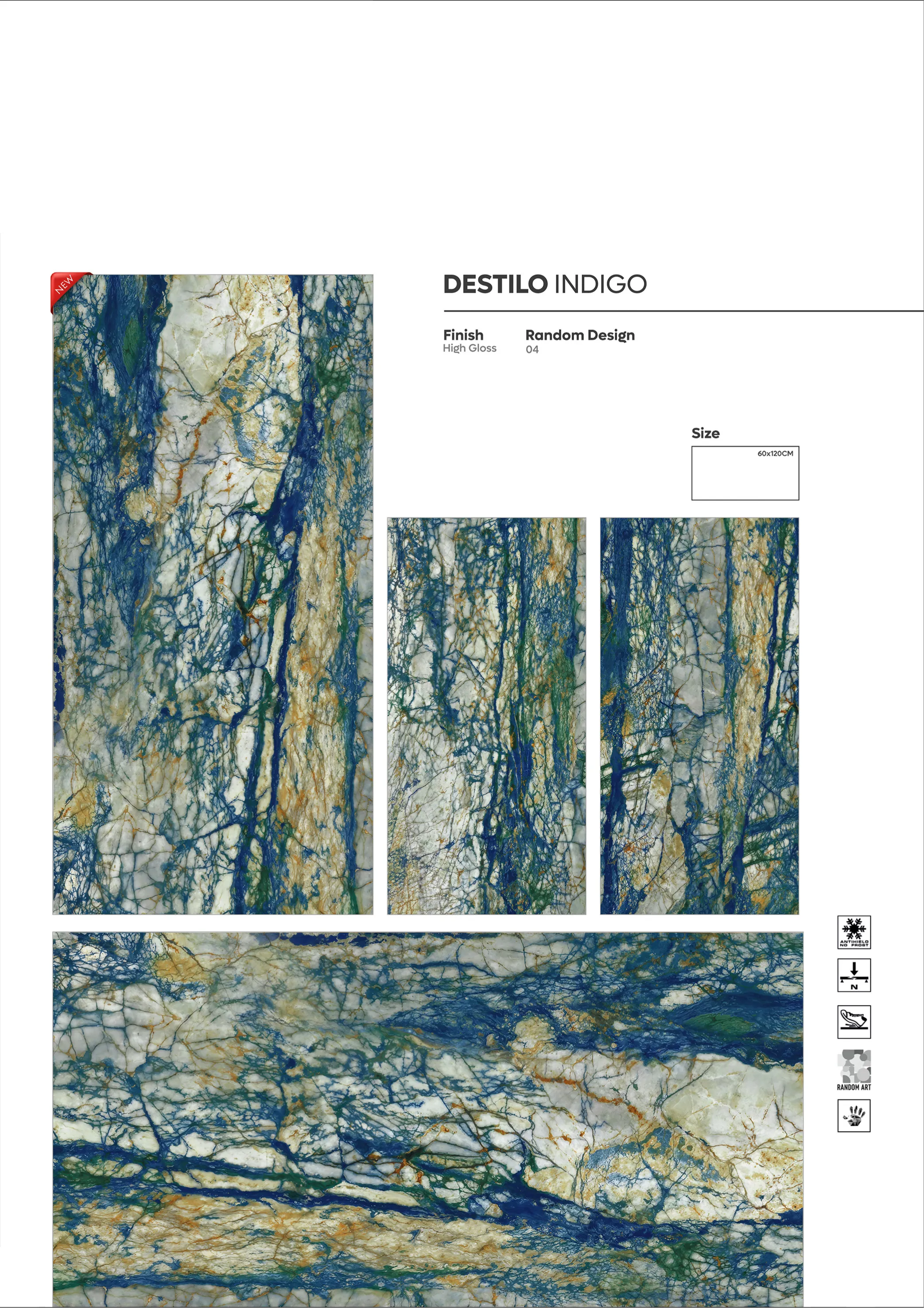 NORMAL HIGH GLOSSY - Design 9 - 600x1200mm High Gloss