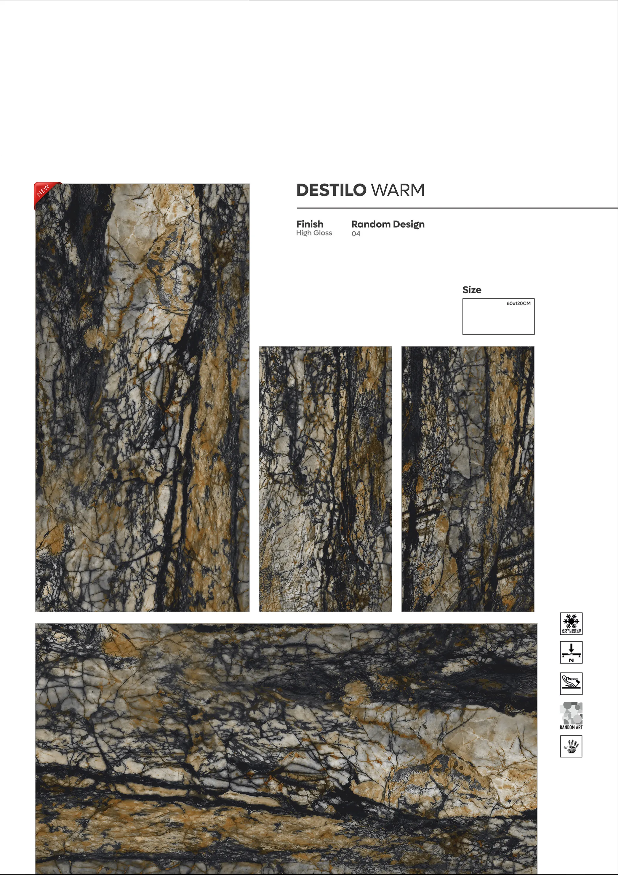 NORMAL HIGH GLOSSY - Design 10 - 600x1200mm High Gloss