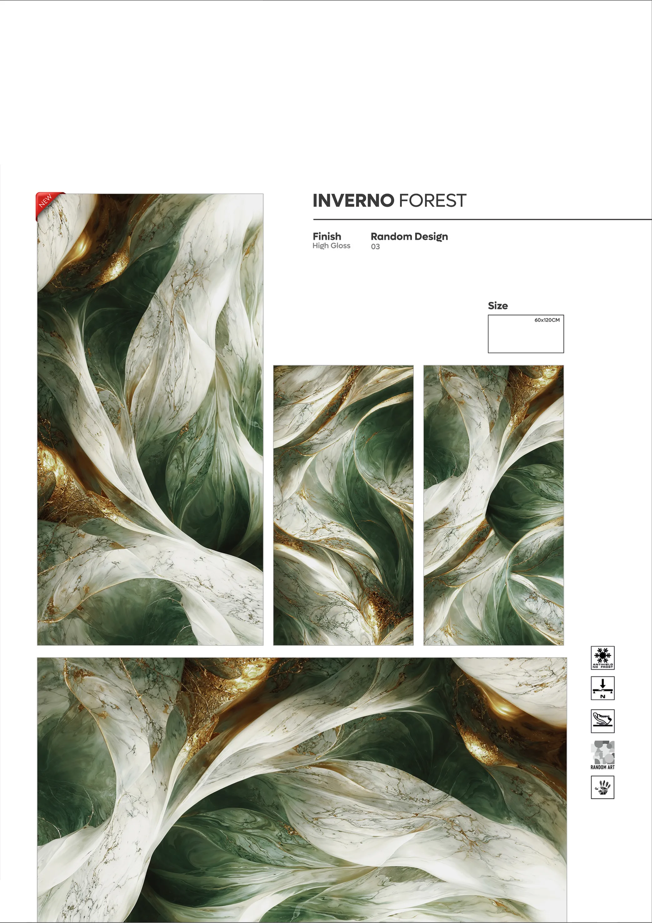 NORMAL HIGH GLOSSY - Design 11 - 600x1200mm High Gloss