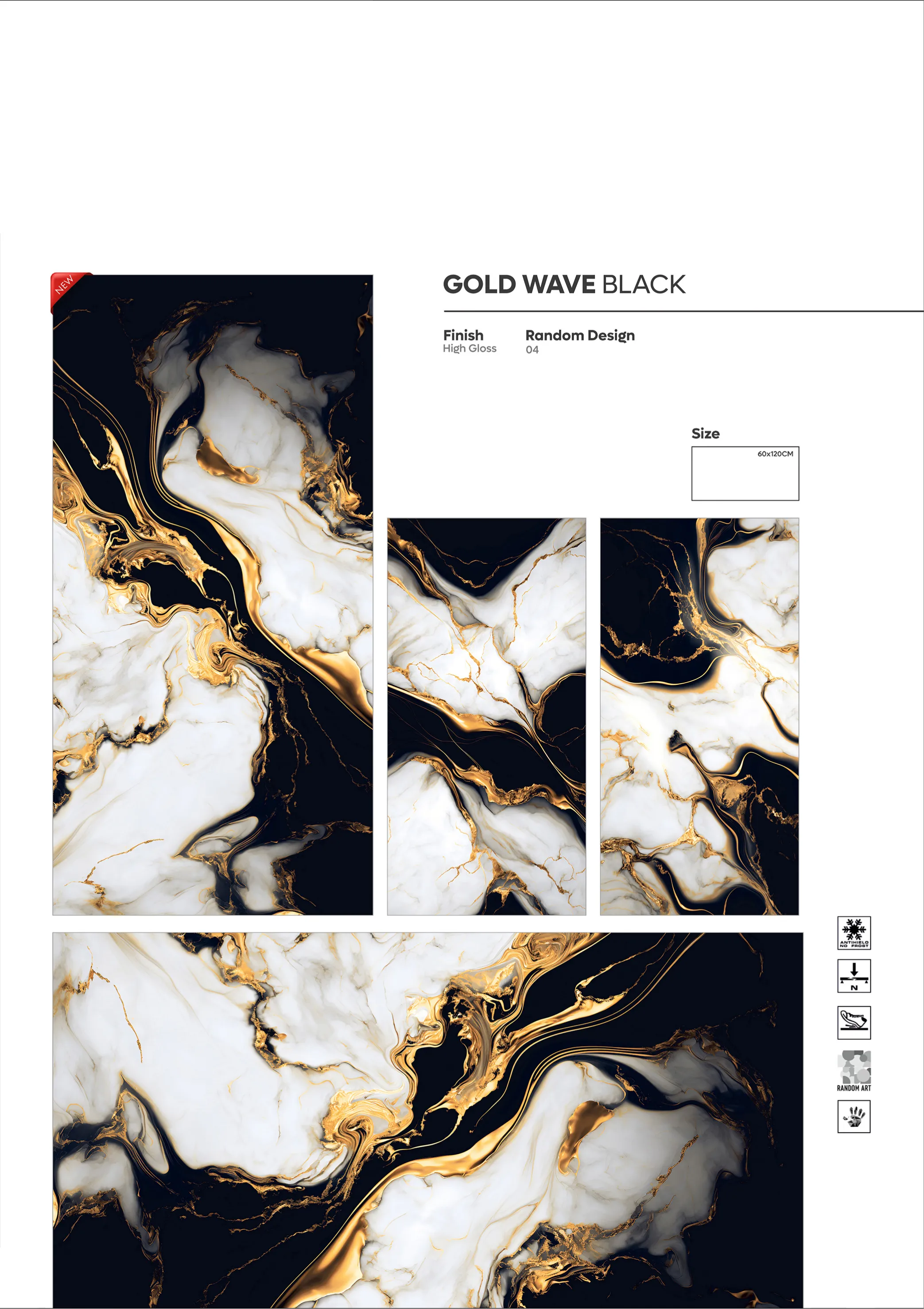 NORMAL HIGH GLOSSY - Design 15 - 600x1200mm High Gloss