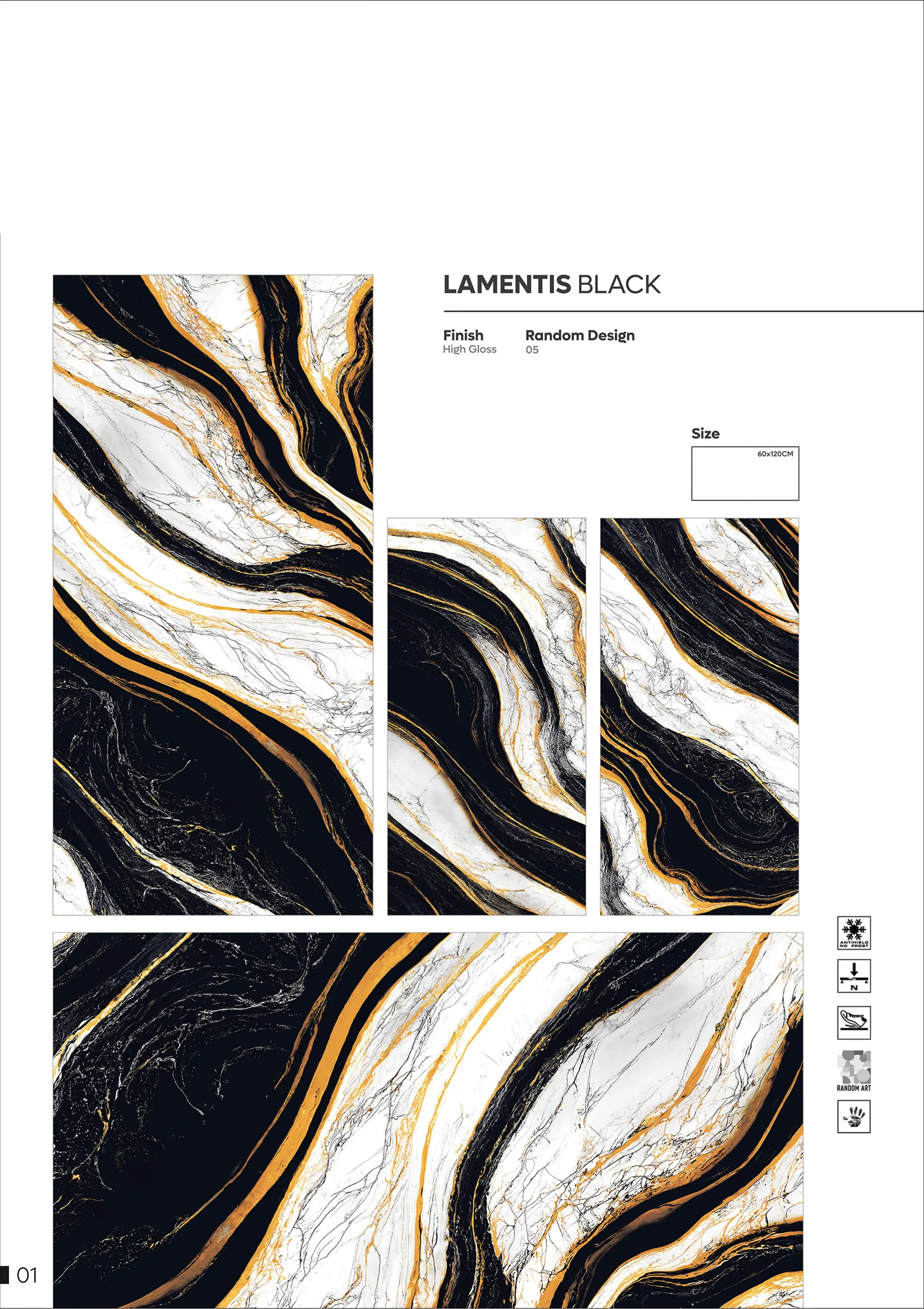 NORMAL HIGH GLOSSY - Design 16 - 600x1200mm High Gloss