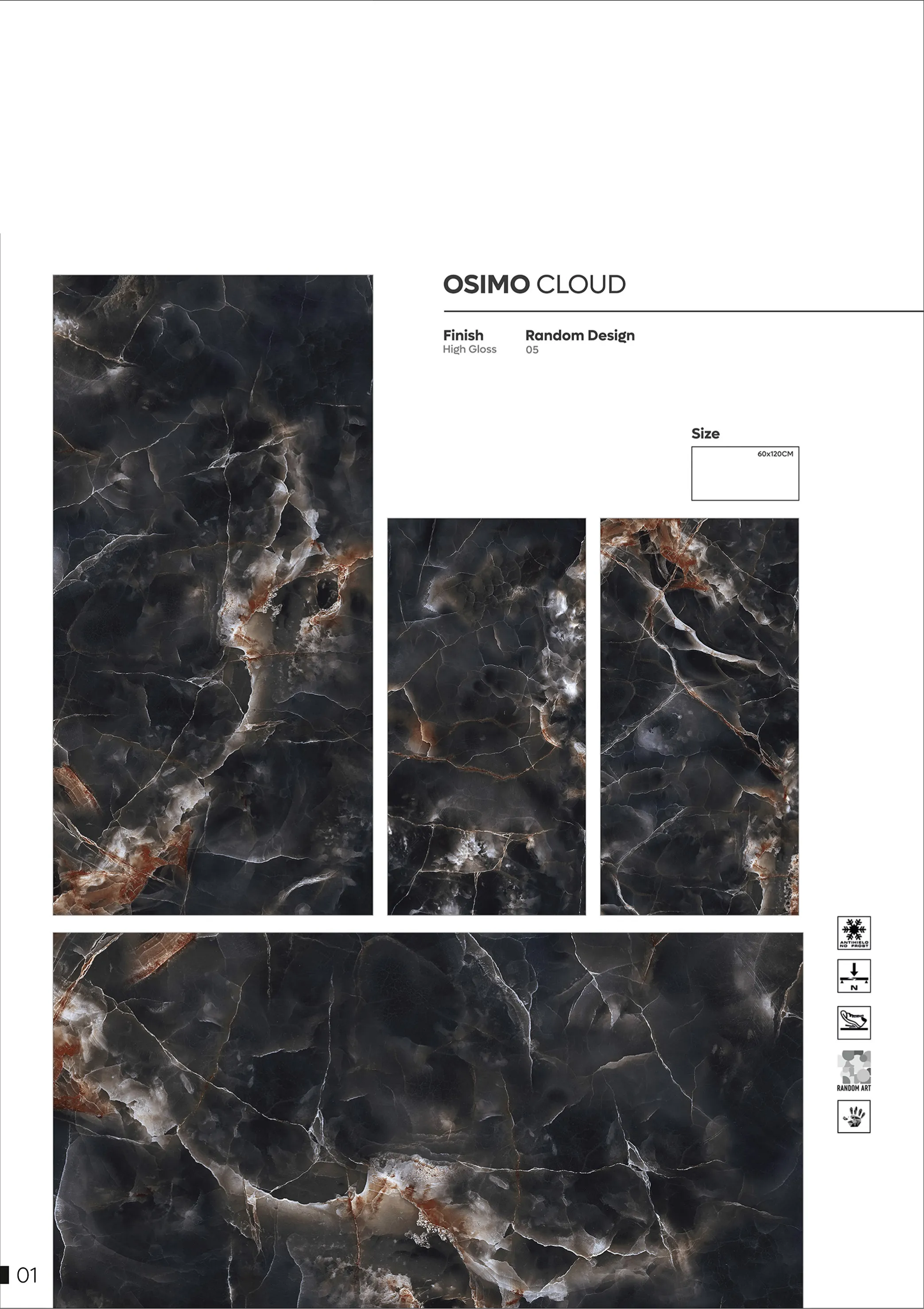 NORMAL HIGH GLOSSY - Design 17 - 600x1200mm High Gloss