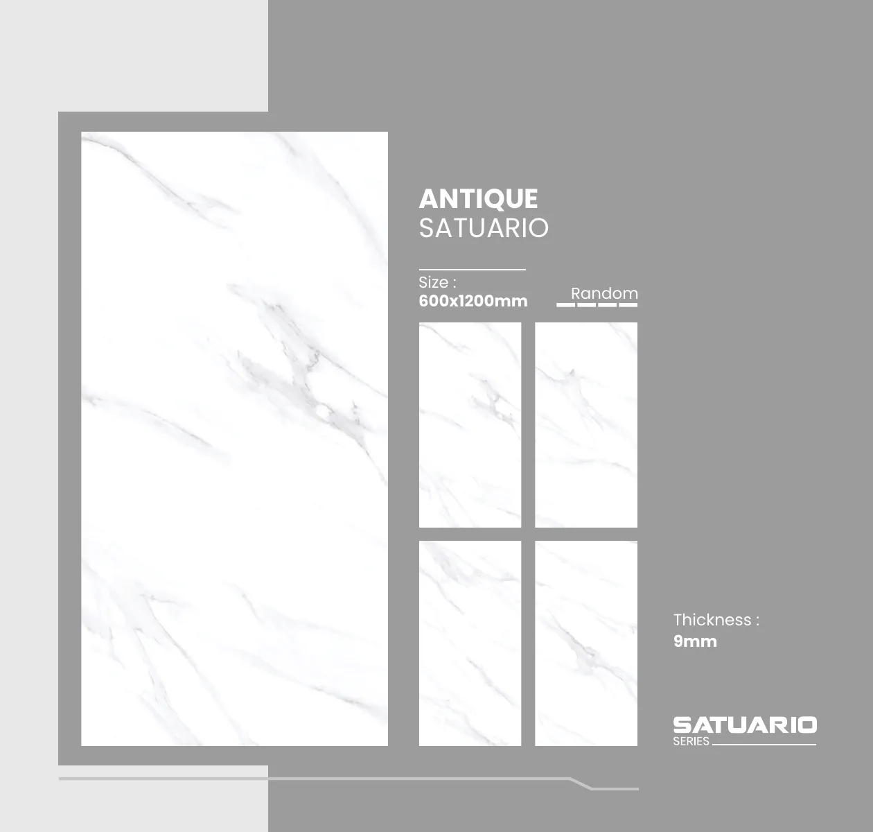 Satuario Series Catalogue - Design 3 - 600x1200mm Statuario