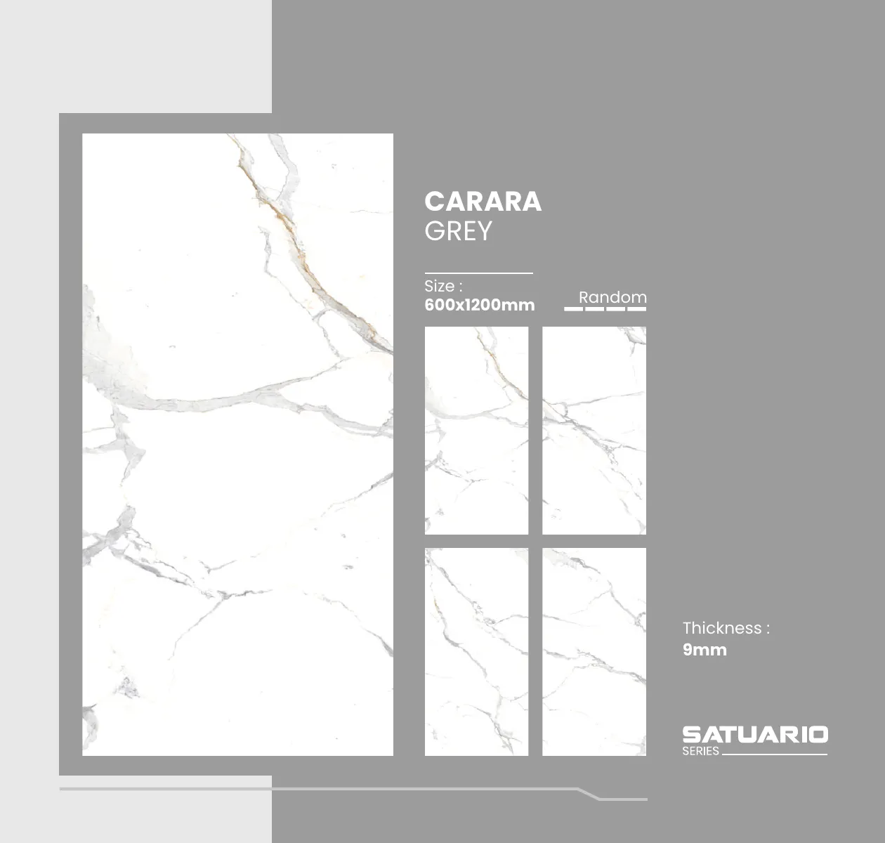 Satuario Series Catalogue - Design 4 - 600x1200mm Statuario