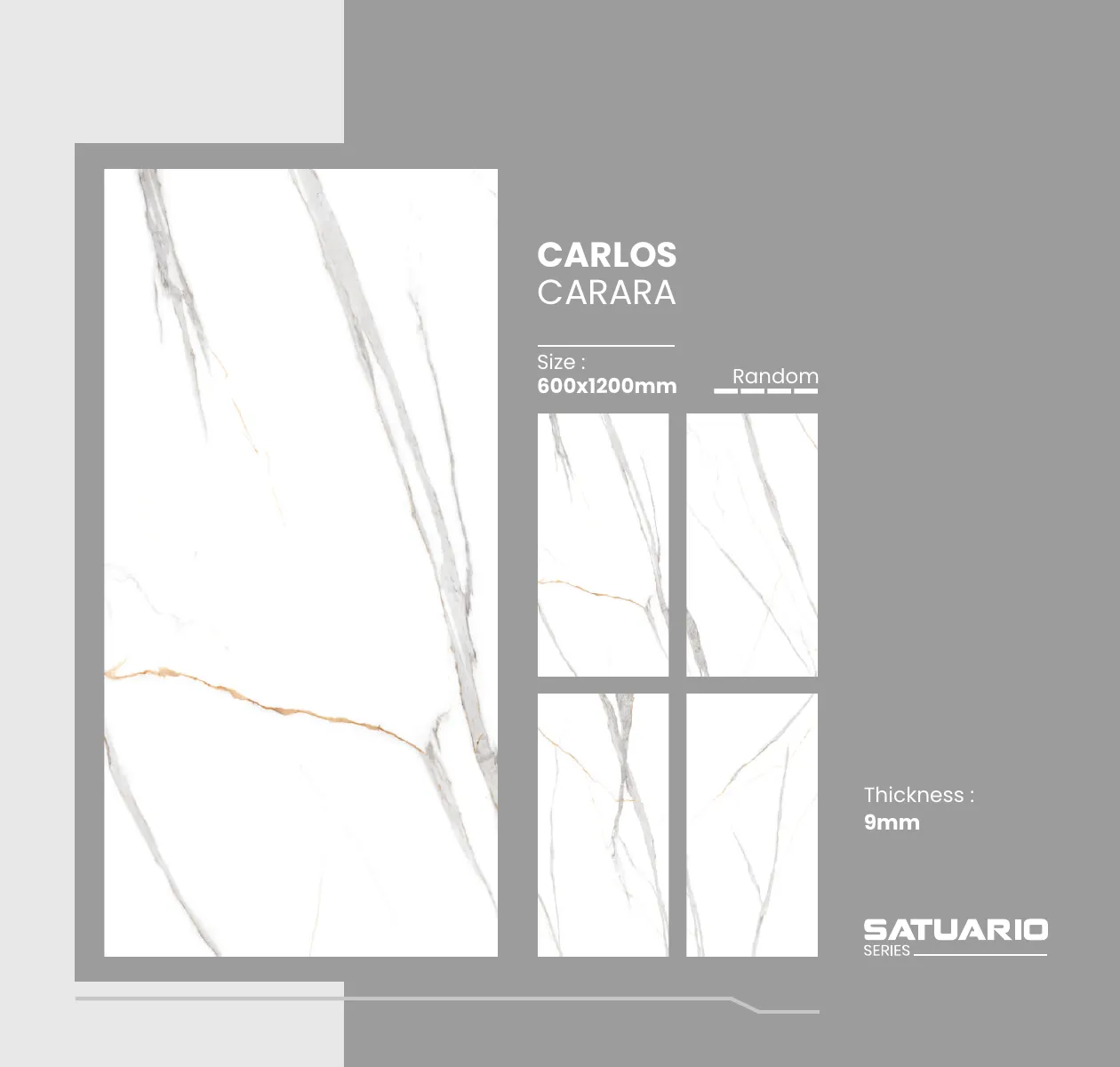 Satuario Series Catalogue - Design 5 - 600x1200mm Statuario