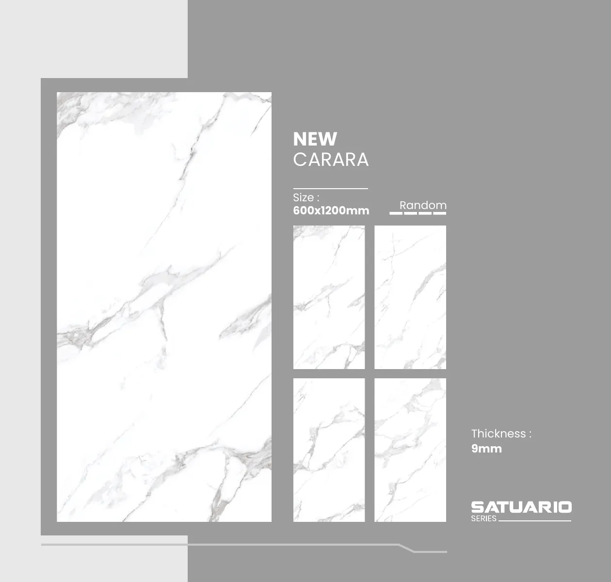 Satuario Series Catalogue - Design 8 - 600x1200mm Statuario