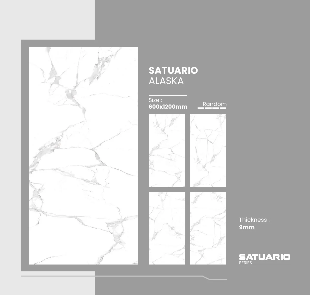 Satuario Series Catalogue - Design 9 - 600x1200mm Statuario