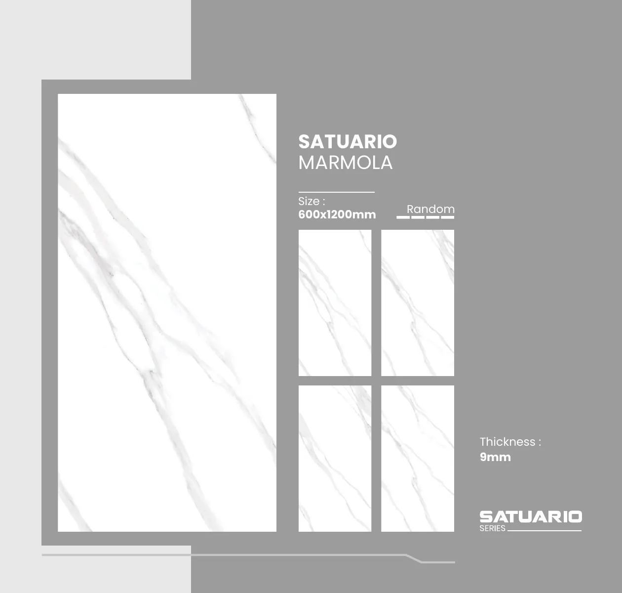 Satuario Series Catalogue - Design 11 - 600x1200mm Statuario