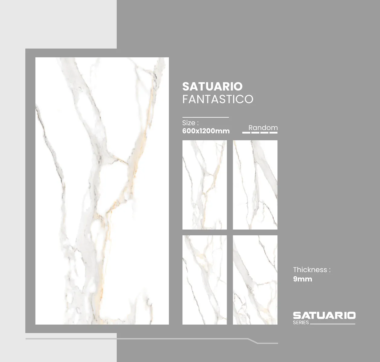 Satuario Series Catalogue - Design 13 - 600x1200mm Statuario