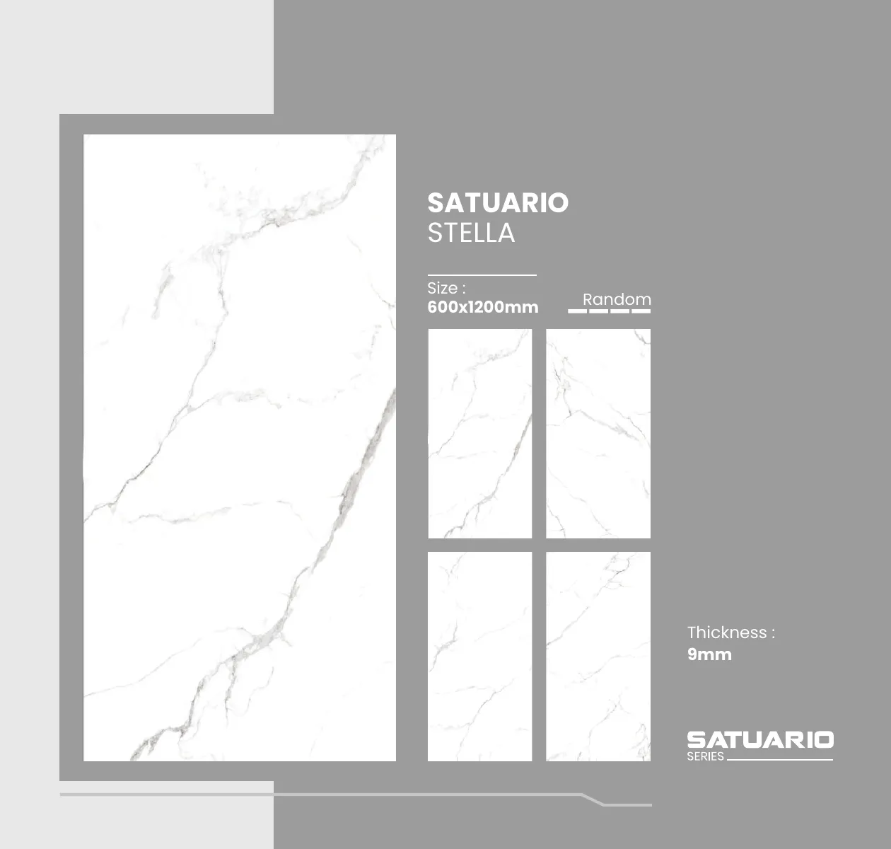 Satuario Series Catalogue - Design 17 - 600x1200mm Statuario