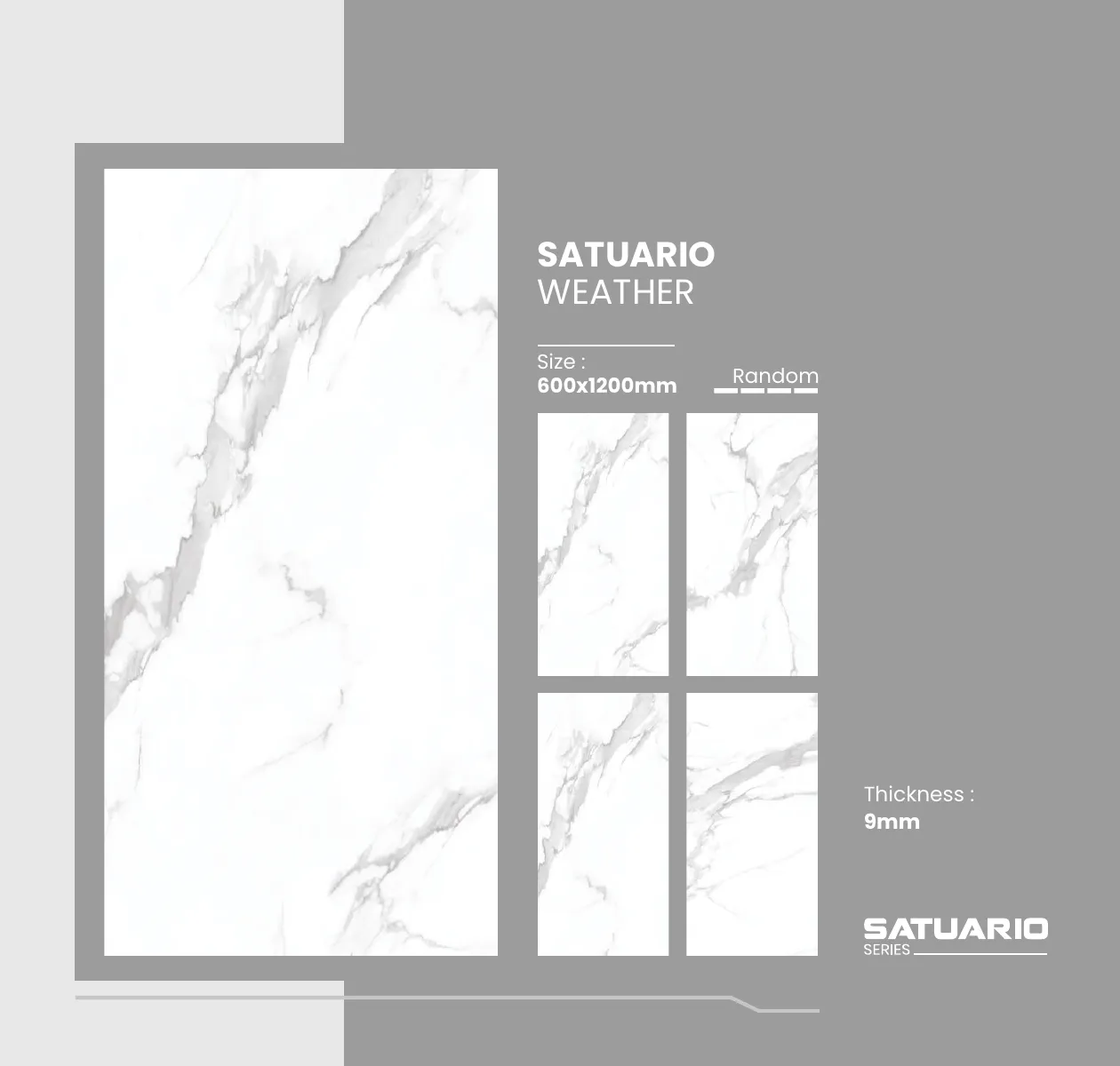Satuario Series Catalogue - Design 24 - 600x1200mm Statuario