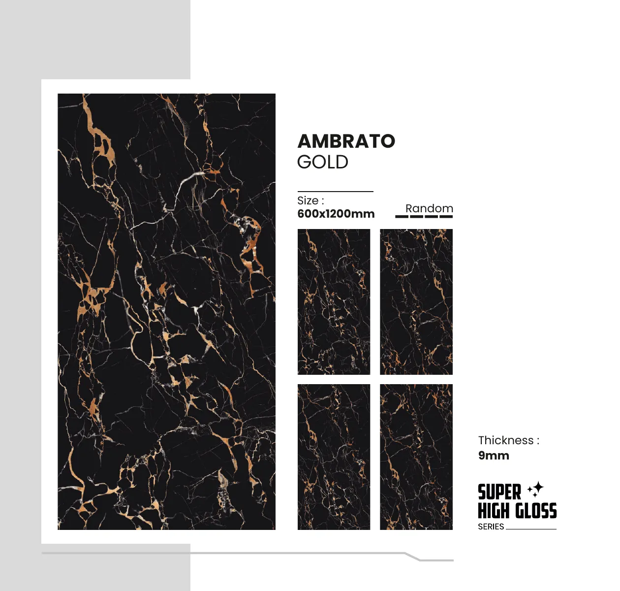 Super High Gloss Series Catalogue - Design 3 - 600x1200mm Super High Gloss