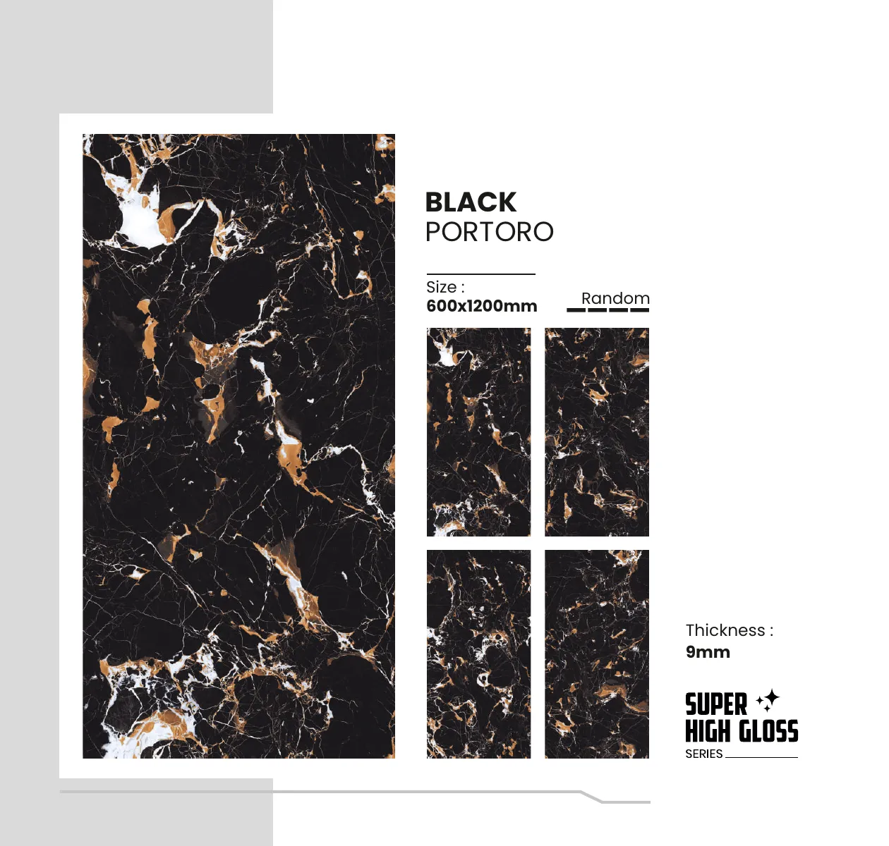 Super High Gloss Series Catalogue - Design 5 - 600x1200mm Super High Gloss