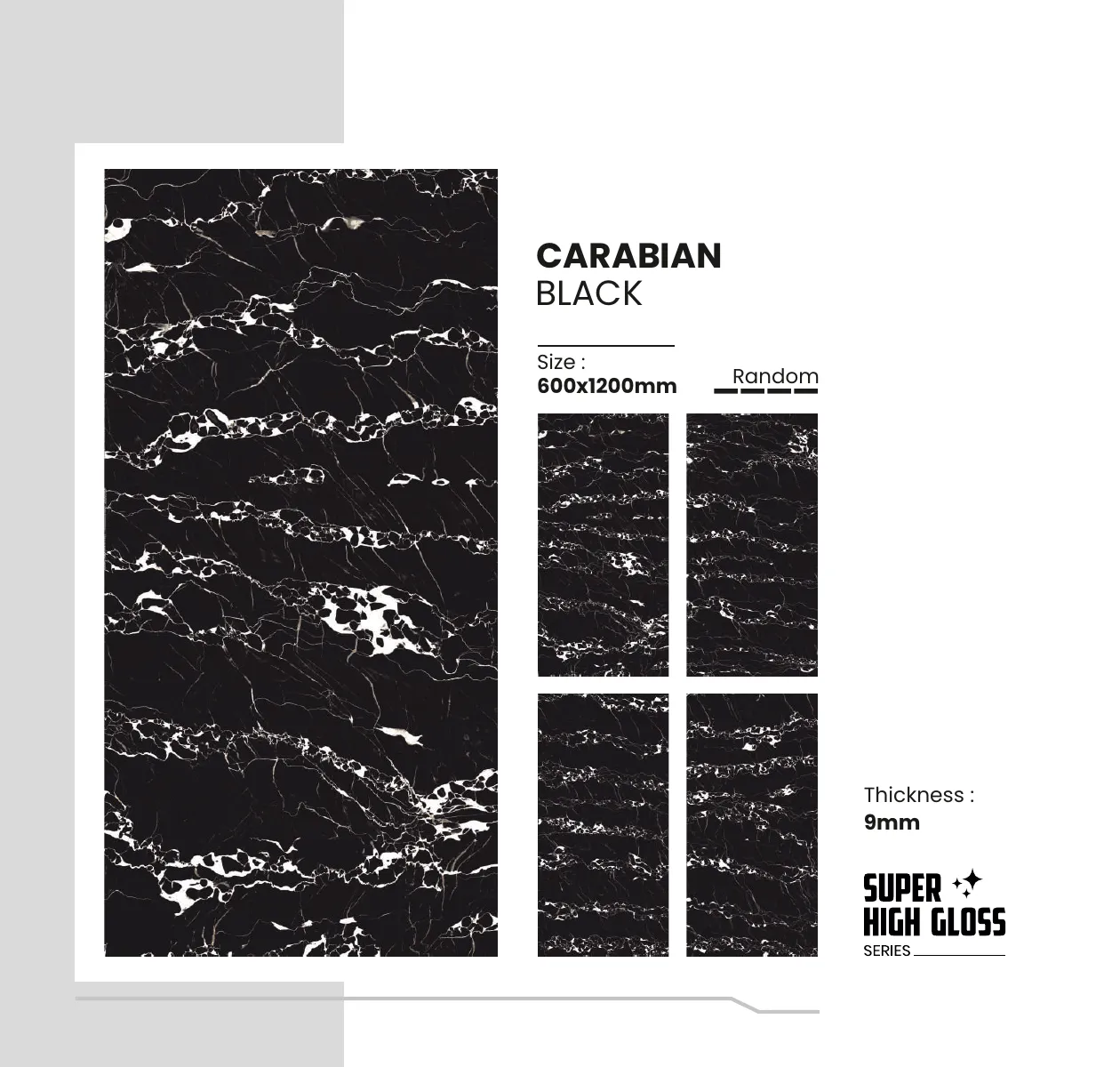 Super High Gloss Series Catalogue - Design 6 - 600x1200mm Super High Gloss