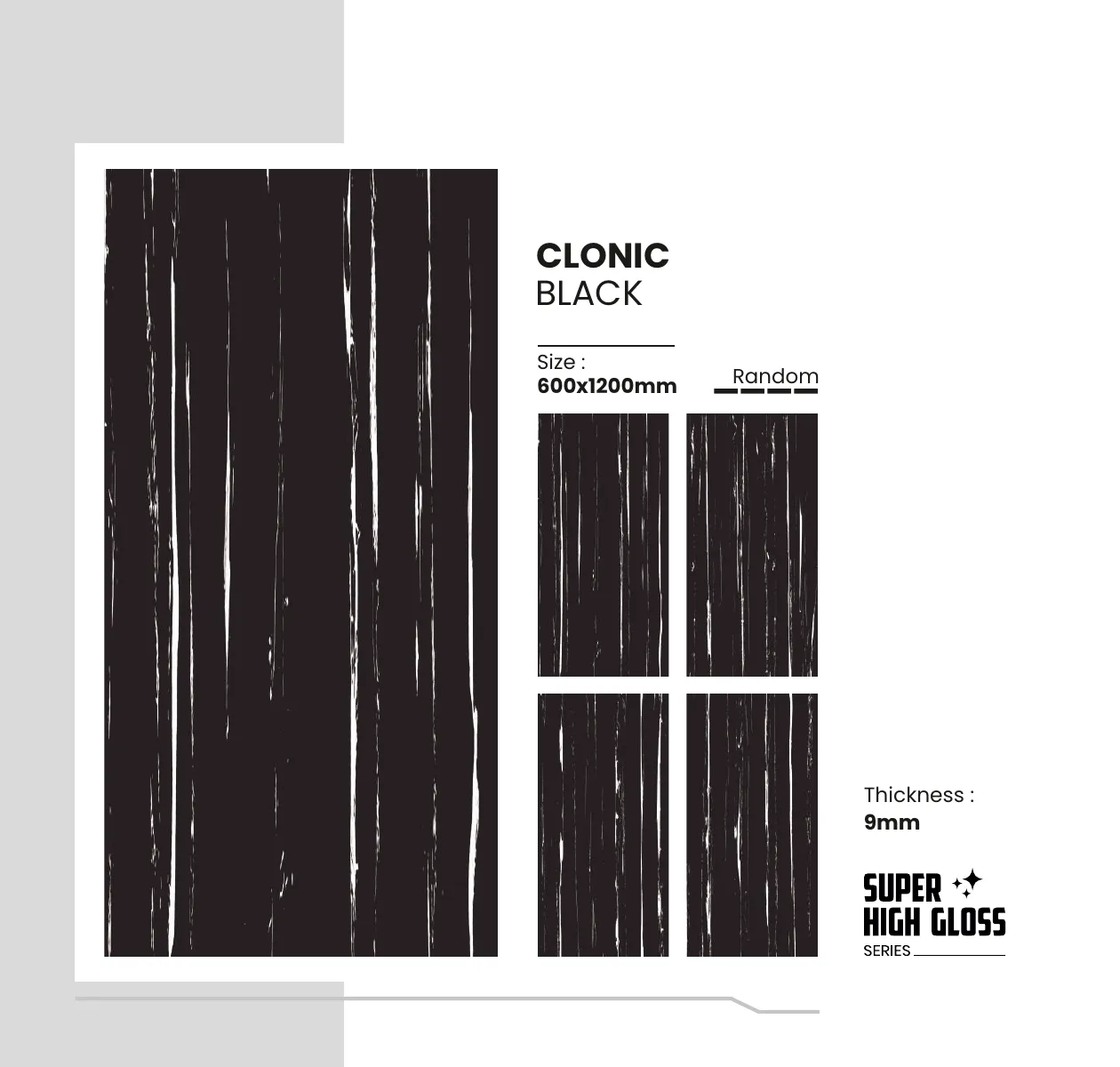 Super High Gloss Series Catalogue - Design 8 - 600x1200mm Super High Gloss