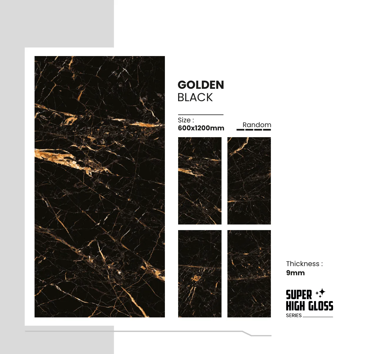 Super High Gloss Series Catalogue - Design 11 - 600x1200mm Super High Gloss