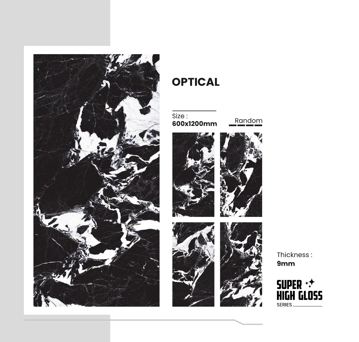 Super High Gloss Series Catalogue - Design 14 - 600x1200mm Super High Gloss
