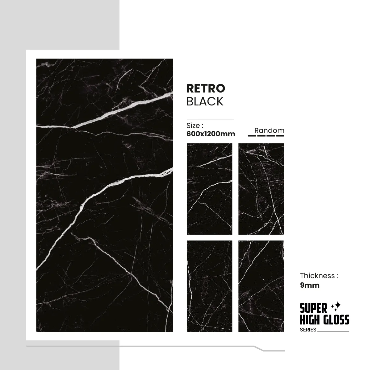 Super High Gloss Series Catalogue - Design 16 - 600x1200mm Super High Gloss