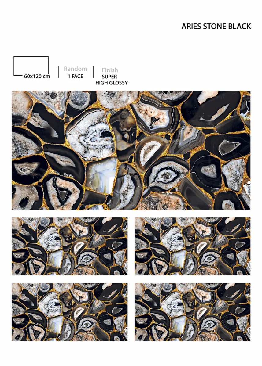 SUPER HIGHGLOSSY 60X120cm - Design 2 - 600x1200mm Super High Gloss