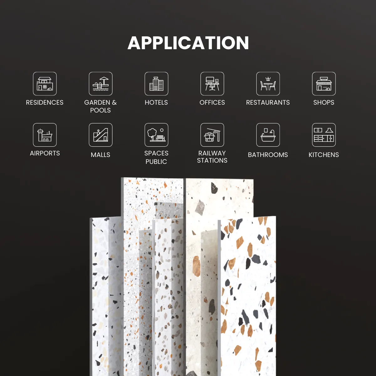 Terrazo Series Catalogue - Design 1 - 600x1200mm Terrazzo