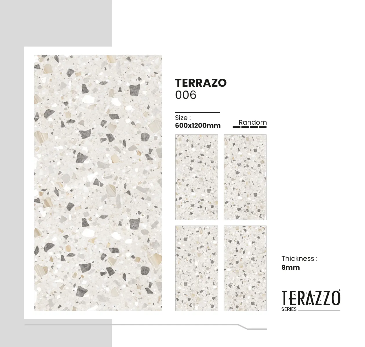 Terrazo Series Catalogue - Design 9 - 600x1200mm Terrazzo