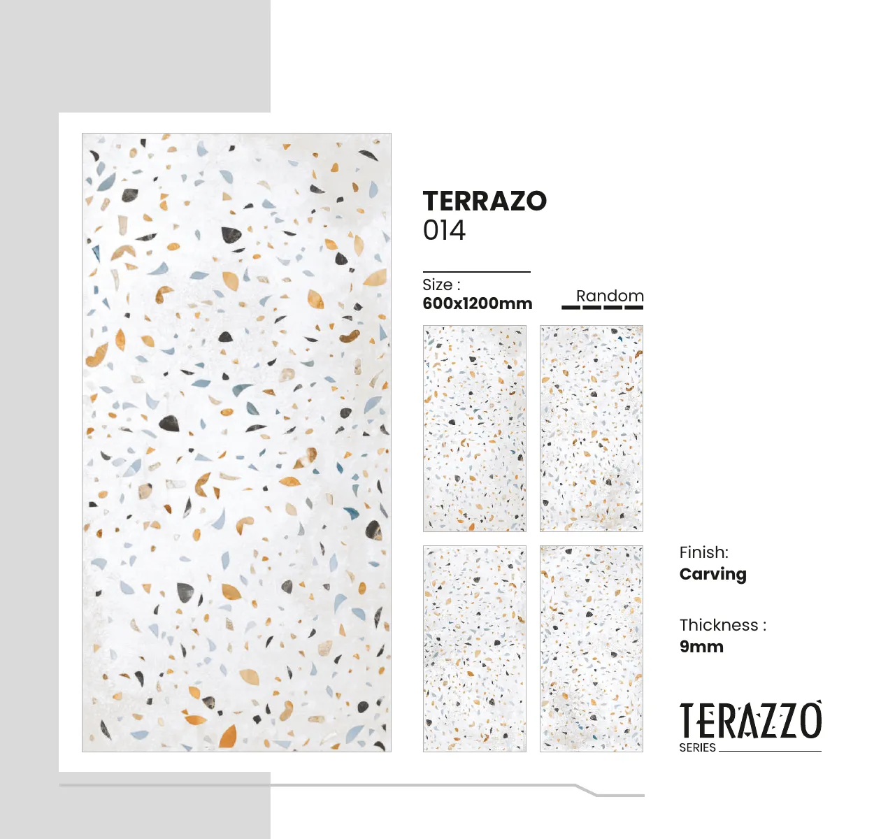 Terrazo Series Catalogue - Design 19 - 600x1200mm Terrazzo