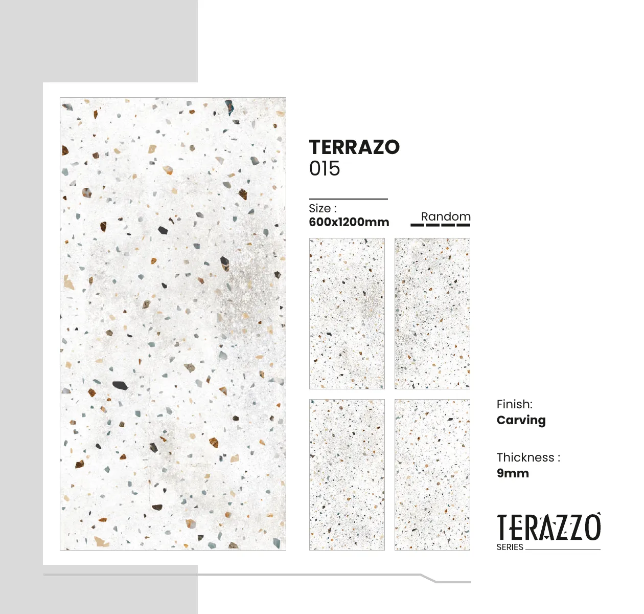 Terrazo Series Catalogue - Design 20 - 600x1200mm Terrazzo