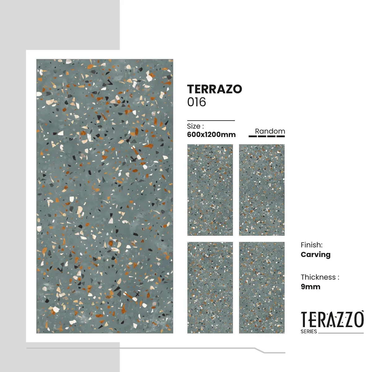 Terrazo Series Catalogue - Design 21 - 600x1200mm Terrazzo