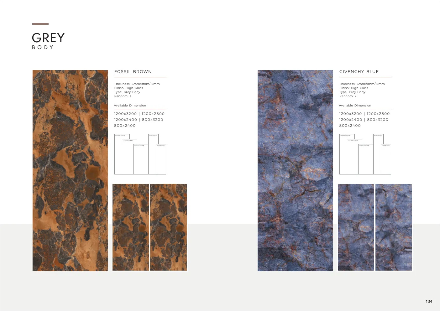 Ultima General Catalog - Design 103 - 1200x3200mm Glossy