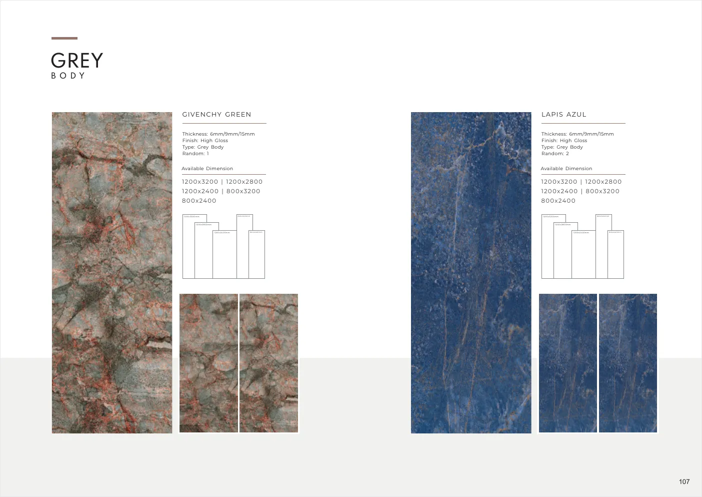Ultima General Catalog - Design 106 - 1200x3200mm Glossy