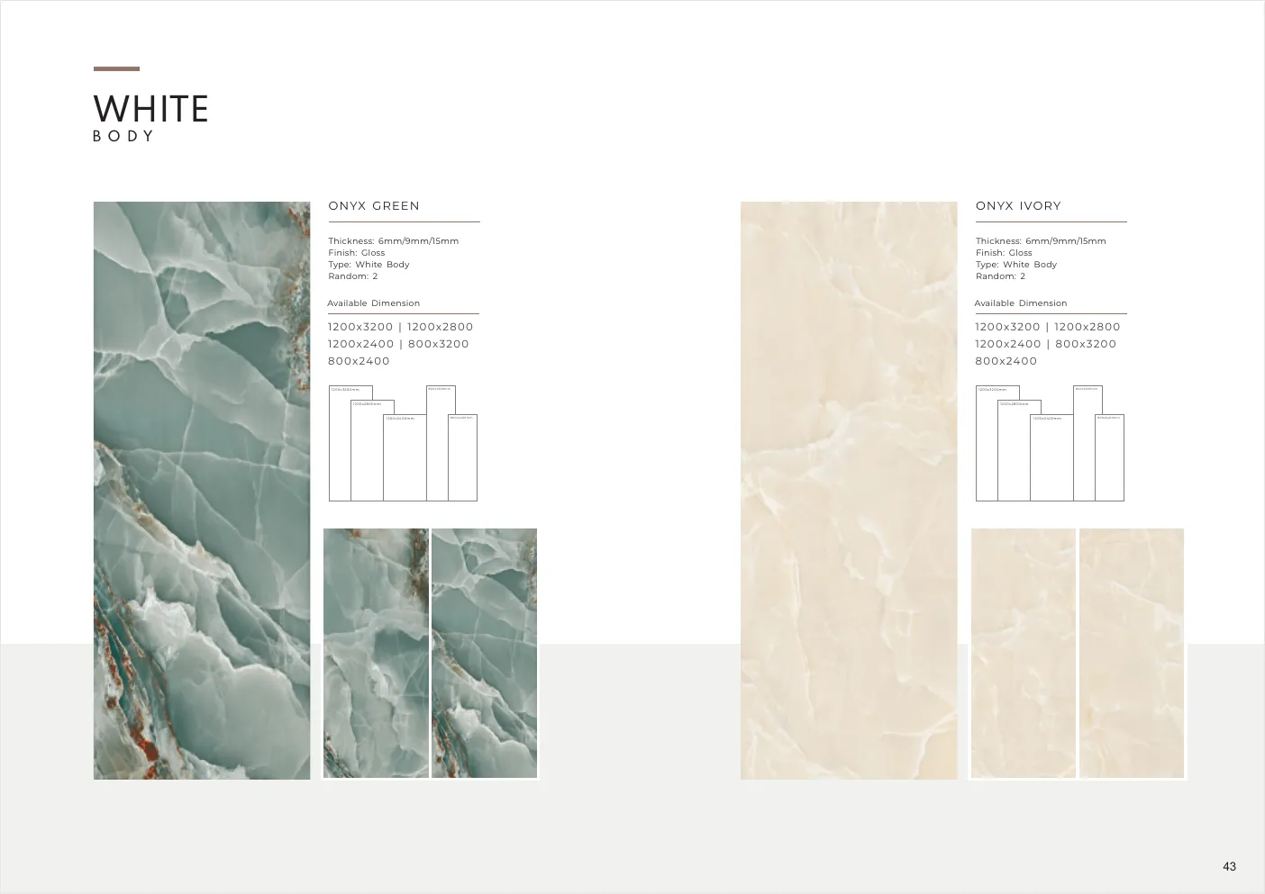 Ultima General Catalog - Design 42 - 1200x3200mm Glossy