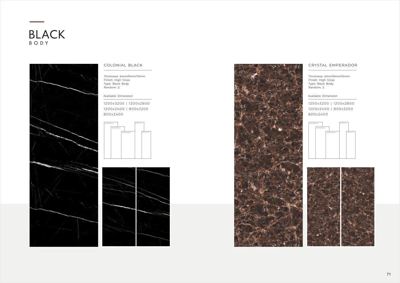 Ultima General Catalog - Design 70 - 1200x3200mm Glossy