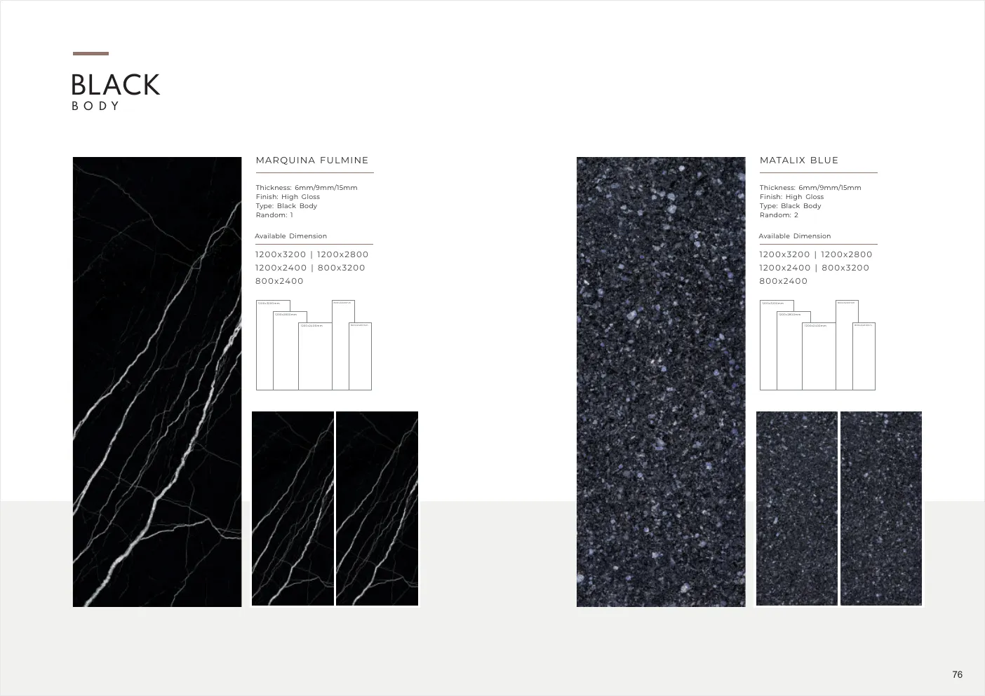 Ultima General Catalog - Design 75 - 1200x3200mm Glossy