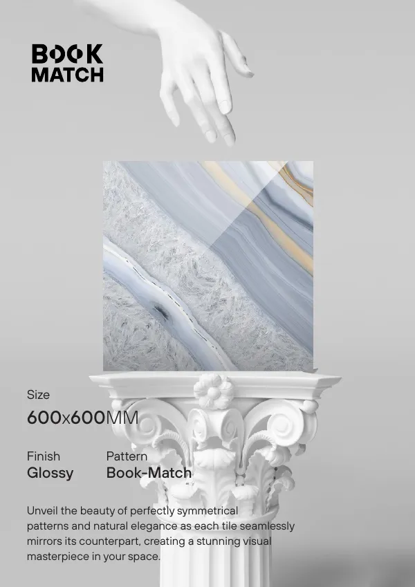 WL Book Match 600x600mm - Design 1 - 600x600mm Bookmatch