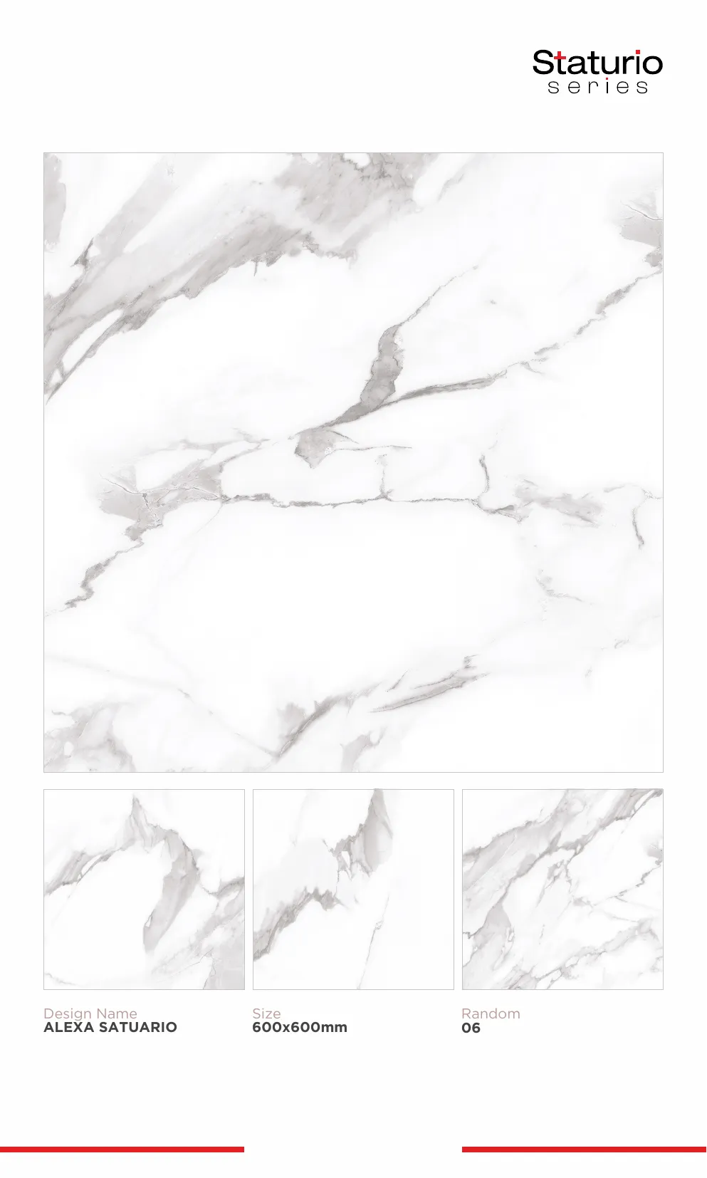 WL PGVT 3 Staturio 600x600mm - Design 5 - 600x600mm Statuario