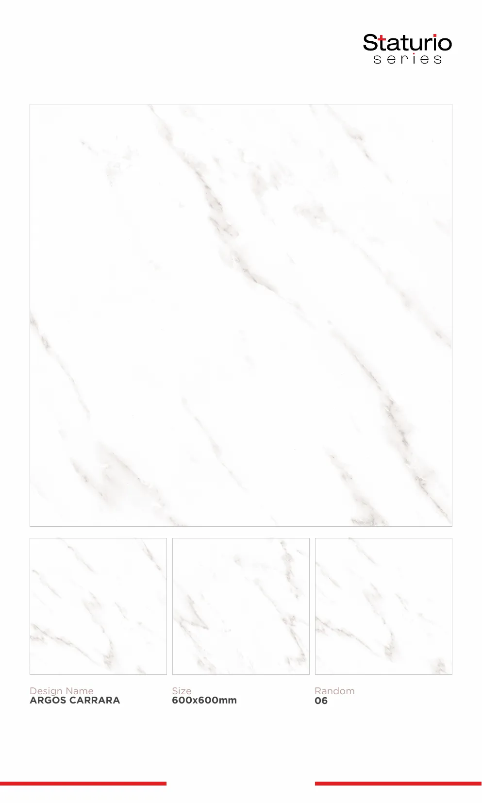 WL PGVT 3 Staturio 600x600mm - Design 9 - 600x600mm Statuario