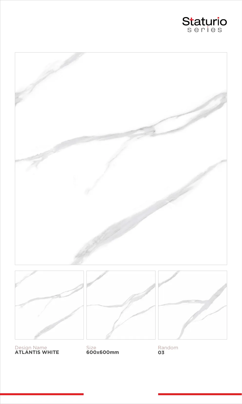 WL PGVT 3 Staturio 600x600mm - Design 13 - 600x600mm Statuario