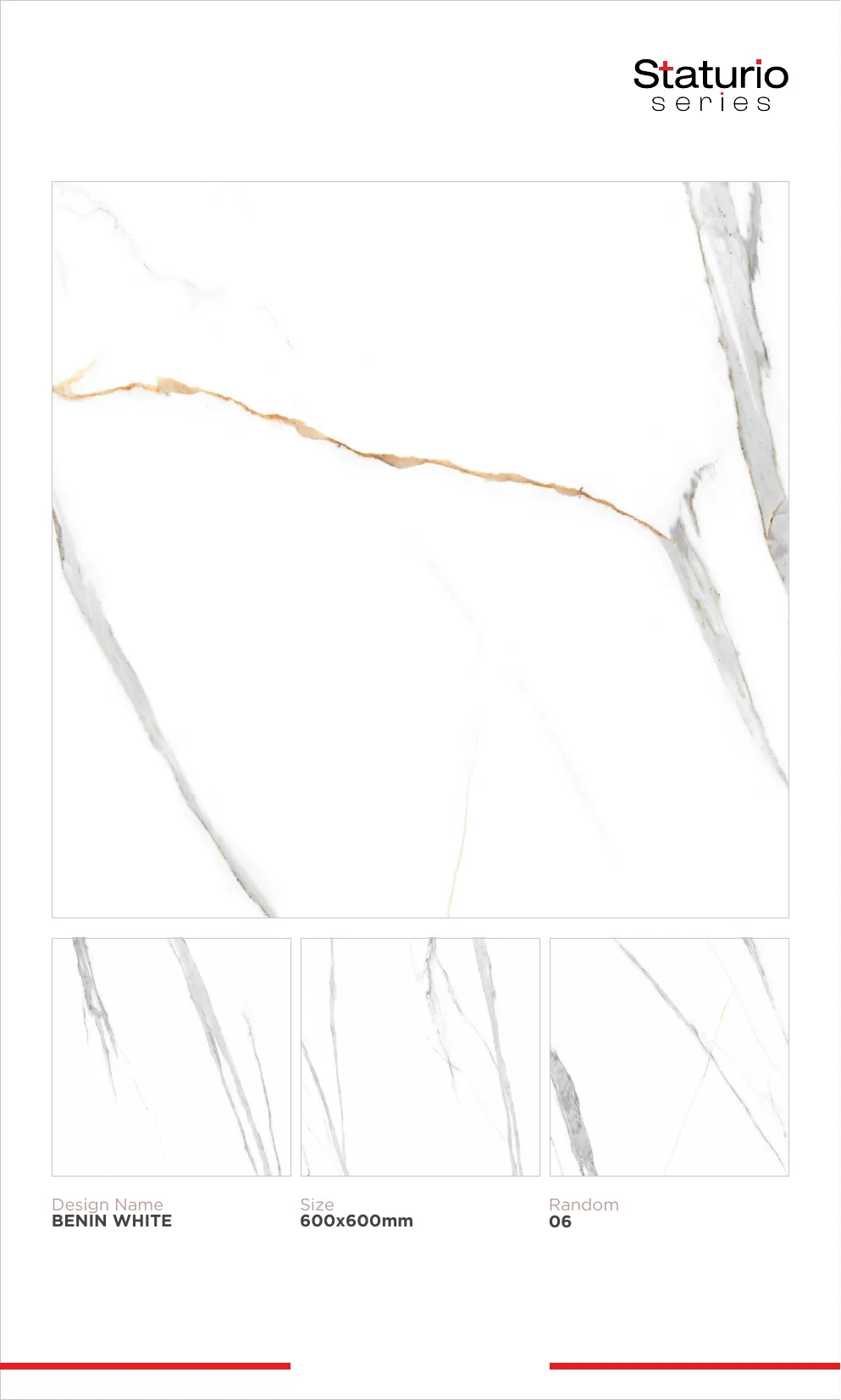 WL PGVT 3 Staturio 600x600mm - Design 17 - 600x600mm Statuario