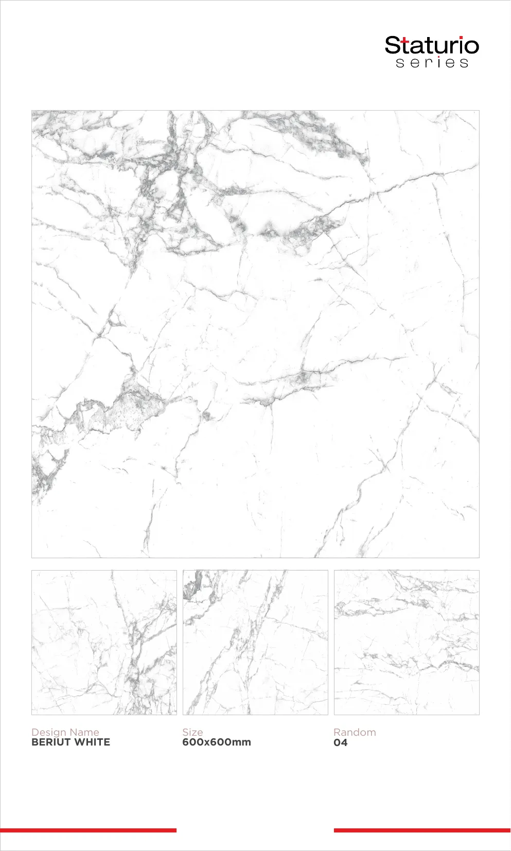 WL PGVT 3 Staturio 600x600mm - Design 19 - 600x600mm Statuario