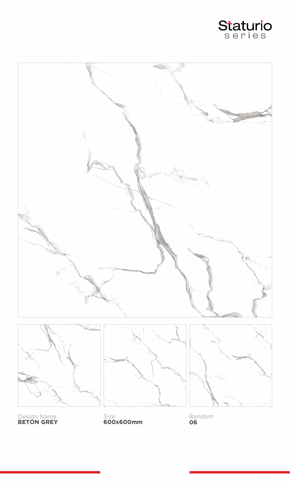 WL PGVT 3 Staturio 600x600mm - Design 23 - 600x600mm Statuario