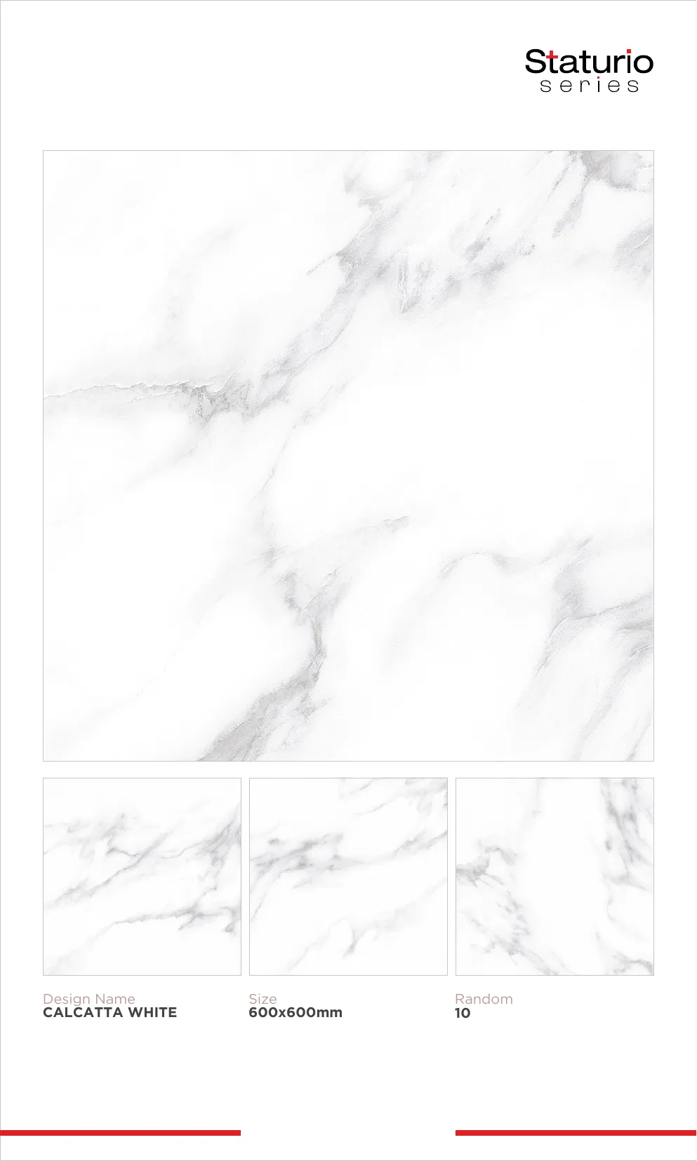 WL PGVT 3 Staturio 600x600mm - Design 29 - 600x600mm Statuario