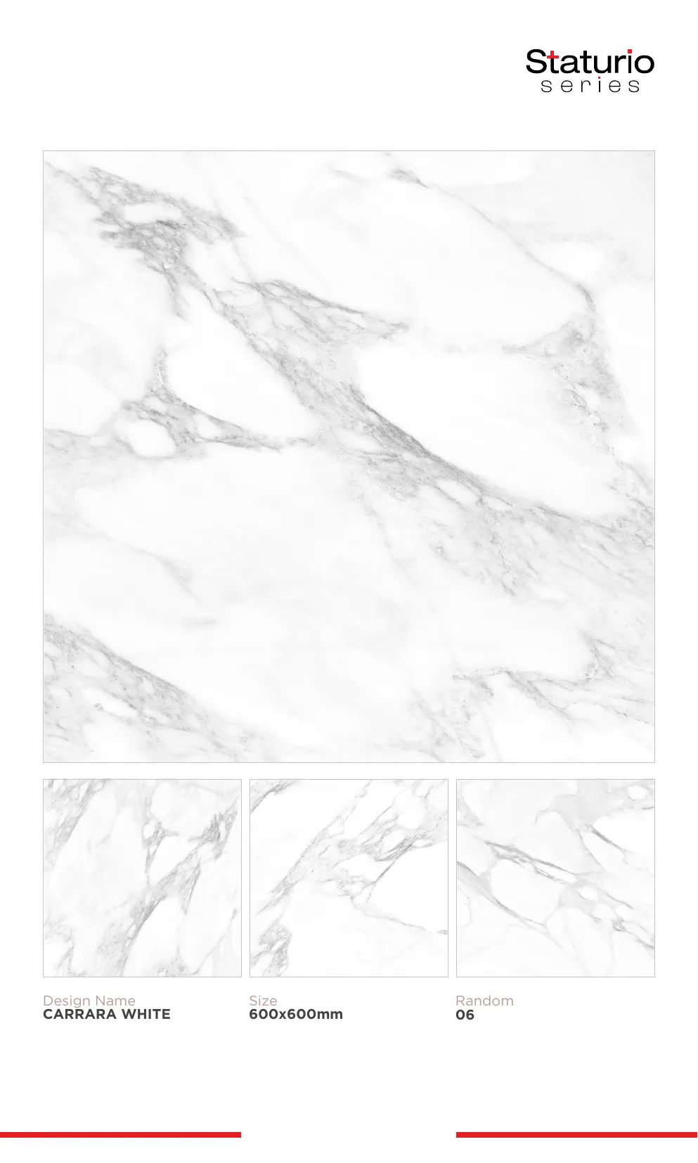 WL PGVT 3 Staturio 600x600mm - Design 31 - 600x600mm Statuario