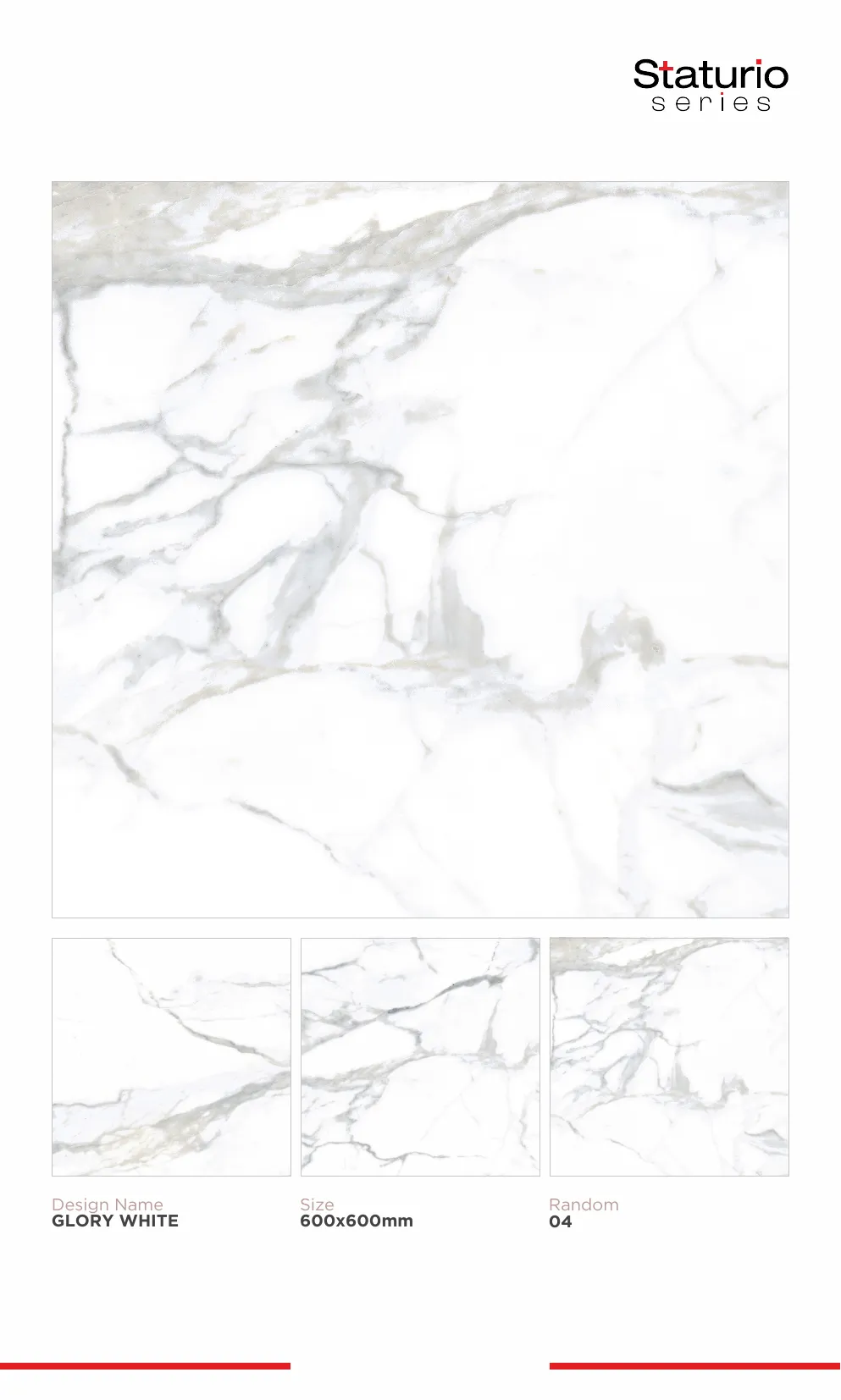 WL PGVT 3 Staturio 600x600mm - Design 49 - 600x600mm Statuario