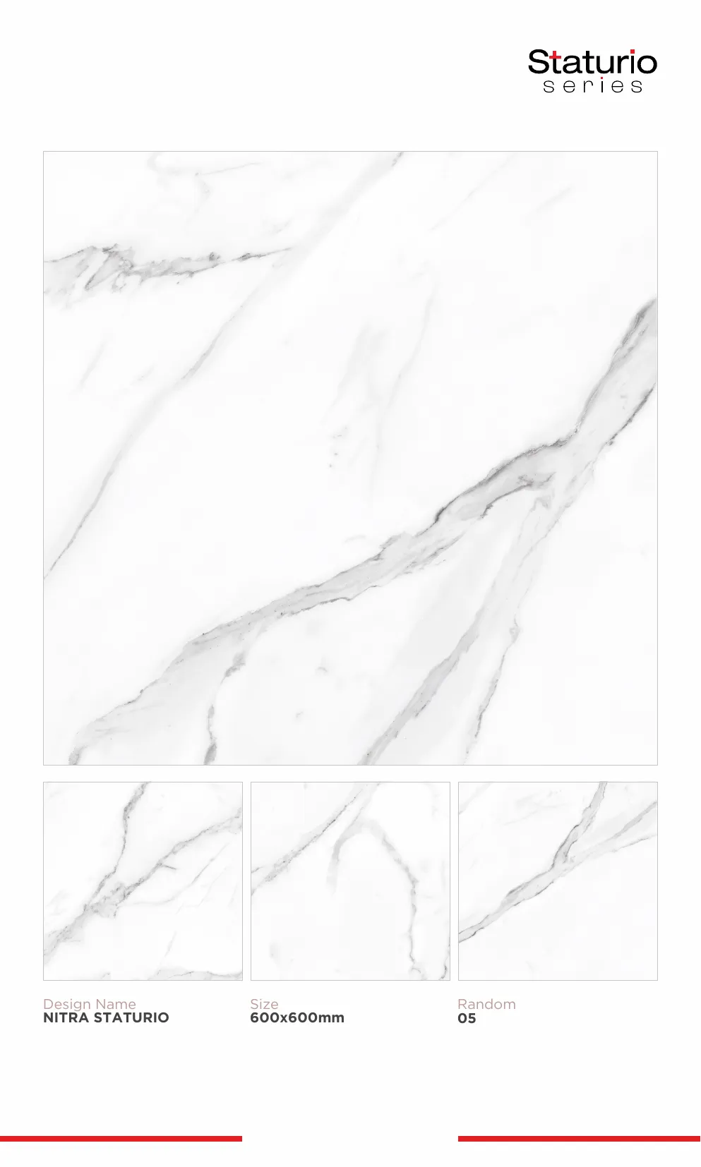 WL PGVT 3 Staturio 600x600mm - Design 61 - 600x600mm Statuario
