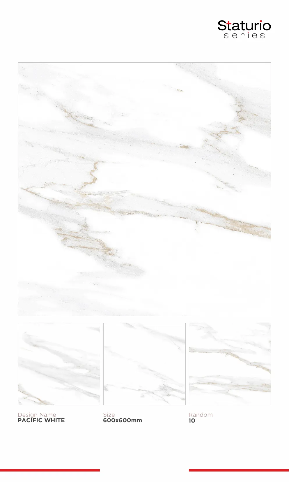 WL PGVT 3 Staturio 600x600mm - Design 67 - 600x600mm Statuario