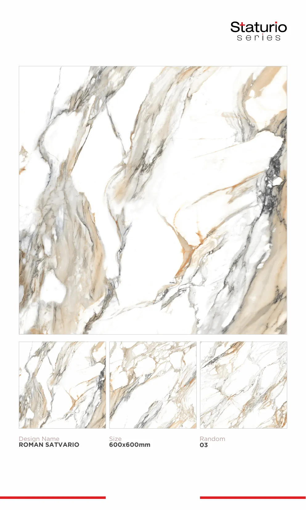 WL PGVT 3 Staturio 600x600mm - Design 69 - 600x600mm Statuario